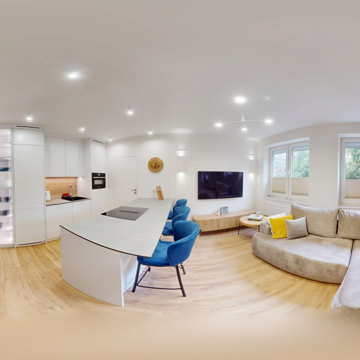 Kompleksowa realizacja MiD Prestige: meble na wymiar – kuchnia z wyspą, spiżarnia, garderoby, szafy, biurka i zabudowy łazienkowe. Estetyka premium i perfekcyjne wykonanie.