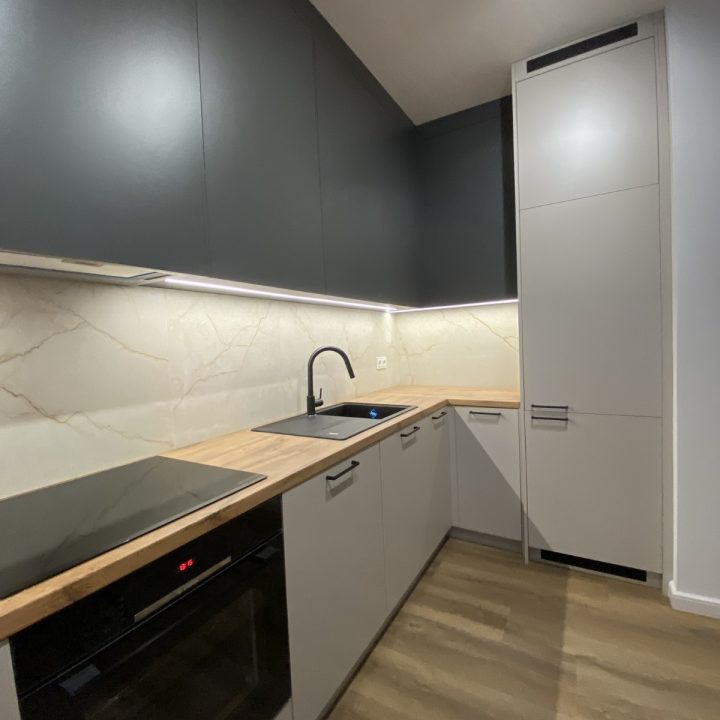 Realizacja mebli na wymiar dla dewelopera - Warszawa, ul. Podskarbińska - kuchnie na wymiar, szafy na wymiar, meble łazienkowe na wymiar - pakiet MiD Business