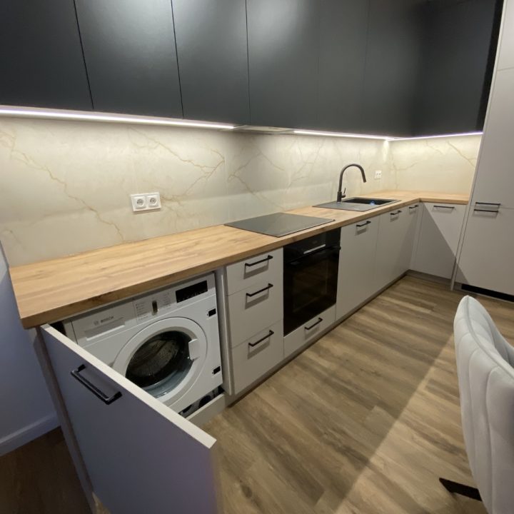 Realizacja mebli na wymiar dla dewelopera - Warszawa, ul. Podskarbińska - kuchnie na wymiar, szafy na wymiar, meble łazienkowe na wymiar - pakiet MiD Business