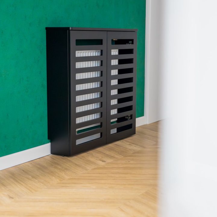 Meble biurowe na wymiar w Markach – szafy, zabudowy grzejników, kuchnia i łazienka. Elegancki design, lakierowane fronty i funkcjonalność. Realizacja MiD Business.