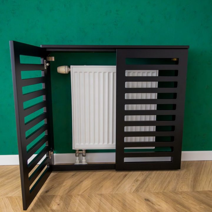 Meble biurowe na wymiar w Markach – szafy, zabudowy grzejników, kuchnia i łazienka. Elegancki design, lakierowane fronty i funkcjonalność. Realizacja MiD Business.