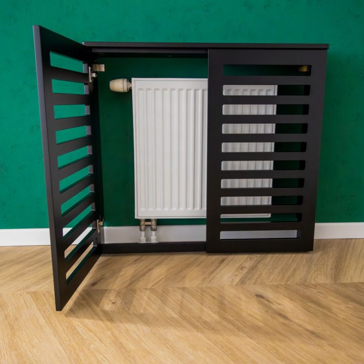 Meble biurowe na wymiar w Markach – szafy, zabudowy grzejników, kuchnia i łazienka. Elegancki design, lakierowane fronty i funkcjonalność. Realizacja MiD Business.